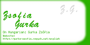 zsofia gurka business card
